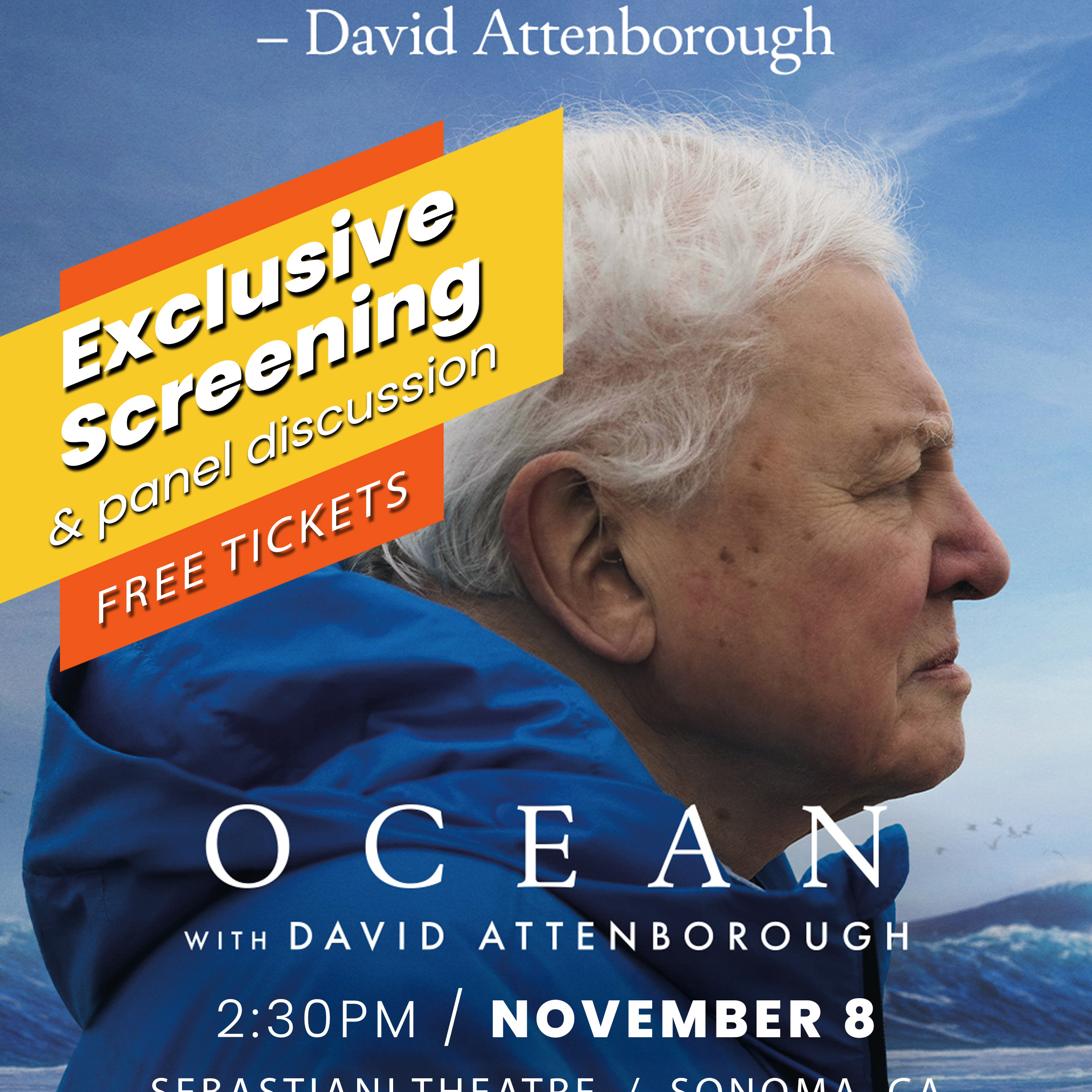Film Screening & Panel Discussion: David Attenborough's Ocean - logo